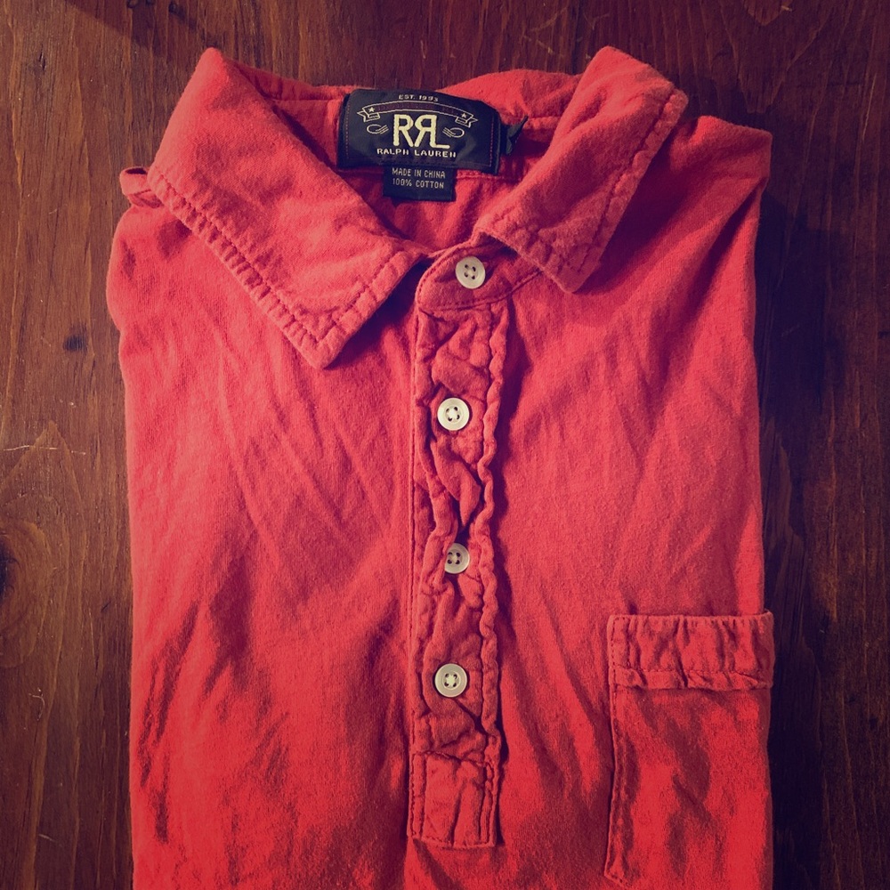 Men’s RRL Ralph Lauren Red Polo S